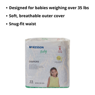 McKesson BD-SZ6-McKesson Baby Diaper, Size 6, Baby Diapers (BG) - McKesson Baby Diaper, Size 6