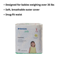 McKesson BD-SZ6-McKesson Baby Diaper, Size 6, Baby Diapers (CS) - McKesson Baby Diaper, Size 6