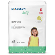 McKesson BD-SZ6-McKesson Baby Diaper, Size 6, Baby Diapers (CS) - McKesson Baby Diaper, Size 6