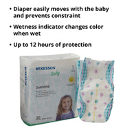 McKesson BD-SZ7-McKesson Baby Diaper, Size 7, Baby Diapers (CS) - McKesson Baby Diaper, Size 7