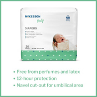 McKesson BD-SZNB-McKesson Baby Diapers, Newborn, Baby Diapers (CS) - McKesson Baby Diapers, Newborn