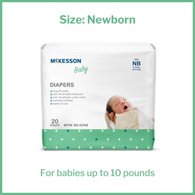 McKesson BD-SZNB-McKesson Baby Diapers, Newborn, Baby Diapers (CS) - McKesson Baby Diapers, Newborn