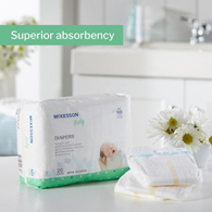McKesson BD-SZNB-McKesson Baby Diapers, Newborn, Baby Diapers (CS) - McKesson Baby Diapers, Newborn