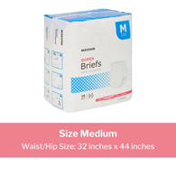 McKesson BR30643 Super Moderate Absorbency Incontinence Brief, Medium (BG/16)