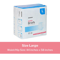 McKesson BR30644 Super Moderate Absorbency Incontinence Brief, Large (BG/18)