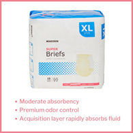 McKesson BR30645 Super Moderate Absorbency Incontinence Brief, Extra Large (BG/15)