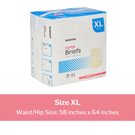 McKesson BR30645 Super Moderate Absorbency Incontinence Brief, Extra Large (CS/60)
