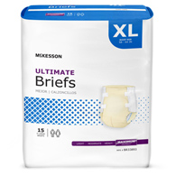 McKesson BR33893 Ultimate Maximum Absorbency Incontinence Brief, Extra Large (BG/15)