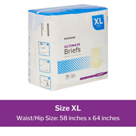 McKesson BR33893 Ultimate Maximum Absorbency Incontinence Brief, Extra Large (CS/60)