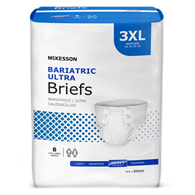 McKesson Ultra Bariatric McKesson BRBAR Ultra Plus Heavy Absorbency Bariatric Incontinence Brief, 3Extra Large (BG/8)
