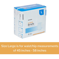 McKesson Classic McKesson BRBRLG Classic Light Absorbency Incontinence Brief, Large (CS/72)