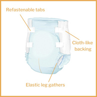 McKesson Classic McKesson BRBRLG Classic Light Absorbency Incontinence Brief, Large (CS/72)