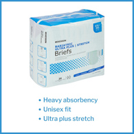 McKesson Ultra Plus Stretch McKesson BRSTRBAR Ultra Plus Bariatric Incontinence Brief (BG/20)