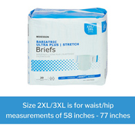 McKesson Ultra Plus Stretch McKesson BRSTRBAR Ultra Plus Bariatric Incontinence Brief (BG/20)