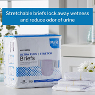 McKesson Ultra Plus Stretch McKesson BRSTRMR Ultra Plus Stretch Heavy Absorbency Incontinence Brief, Medium (CS/4)