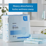 McKesson Ultra McKesson BRULLG Ultra Heavy Absorbency Incontinence Brief, Large (BG/18)