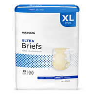 McKesson Ultra McKesson BRULXL Ultra Heavy Absorbency Incontinence Brief, Extra Large (BG/15)