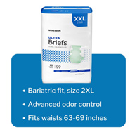 McKesson Ultra McKesson BRULXXL Ultra Heavy Absorbency Incontinence Brief, 2Extra Large (BG/12)