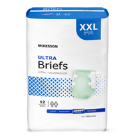 McKesson Ultra McKesson BRULXXL Ultra Heavy Absorbency Incontinence Brief, 2Extra Large (BG/12)