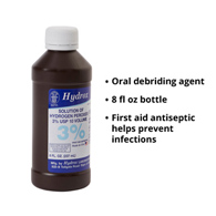 McKesson McKesson HDX-D0011-Hydrox Hydrogen Peroxide Antiseptic, 8 oz Bottle, First Aid Supplies (CS/12)