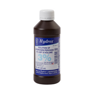 McKesson McKesson HDX-D0011-Hydrox Hydrogen Peroxide Antiseptic, 8 oz Bottle, First Aid Supplies (CS/12)