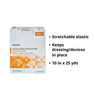 McKesson MSVP114703-McKesson Tubular Bandage, 10 Inch x 25 Yard, Size 3, Retainer Dressings (CS)