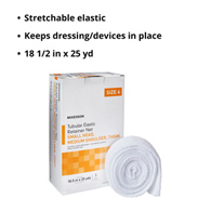 McKesson MSVP114706 Tubular Bandage, Small Head, Medium Shoulder, Thigh, 18-1/2 in x 25 yd, Size 6 (EA/1)