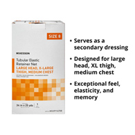 McKesson MSVP114708-McKesson Tubular Bandage, Size 8, 25 Yard, Retainer Dressings (BX)