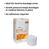 McKesson MSVP114708-McKesson Tubular Bandage, Size 8, 25 Yard, Retainer Dressings (BX)