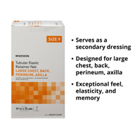 McKesson MSVP114709-McKesson Tubular Bandage, Size 9, 25 Yard, Retainer Dressings (CS)