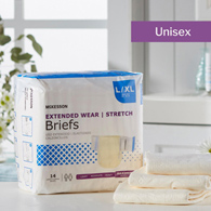 McKesson Extended Wear McKesson ONBLXL Extended Wear Maximum Absorbency Incontinence Brief, Large/Extra (BG/14)