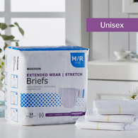 McKesson Extended Wear McKesson ONBMR Extended Wear Maximum Absorbency Incontinence Brief, Medium (BG/14)
