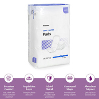 McKesson Ultra McKesson PADHV Ultra Heavy Absorbency Bladder Control Pad, 14 in Length, Liners (CS/4)
