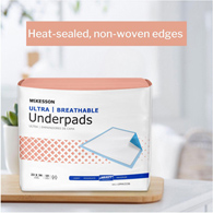 McKesson Ultra Breathable McKesson UPHV2336 Ultra Breathable Heavy Absorbency Low Air Loss Underpad, 23 x 36 (BG/10)