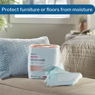 McKesson Super McKesson UPMD3030-100 Super Moderate Absorbency Underpad, 30 x 30 in, Underpads (CS/100)