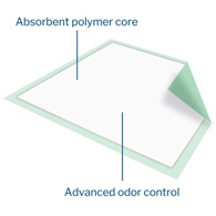 McKesson Super McKesson UPMD3030-100 Super Moderate Absorbency Underpad, 30 x 30 in, Underpads (CS/100)