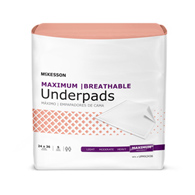 McKesson Ultimate Breathable McKesson UPMX2436 Ultimate Breathable Underpads, Maximum Protection, 24" x 36" (BG/5)