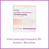 McKesson Ultimate Breathable McKesson UPMX3036 Ultimate Breathable Underpads, Maximum Protection, Heavy (BG/5)