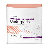 McKesson Ultimate Breathable McKesson UPMX3036 Ultimate Breathable Underpads, Maximum Protection, Heavy (BG/5)