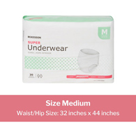 McKesson UW33844 Super Moderate Absorbent Underwear, Medium (BG/20)