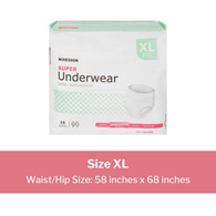 McKesson UW33846-McKesson Super Moderate Absorbent Underwear, Extra Large, Underwear (BG)