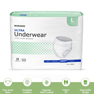 McKesson Ultra McKesson UWBLG-McKesson Ultra Heavy Absorbent Underwear, Large, Underwear (BG)