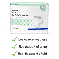 McKesson Ultra McKesson UWBLG-McKesson Ultra Heavy Absorbent Underwear, Large, Underwear (BG)