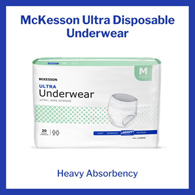 McKesson Ultra McKesson UWBMD-McKesson Ultra Heavy Absorbent Underwear, Medium, Underwear (BG)