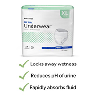 McKesson Ultra McKesson UWBXL-McKesson Ultra Heavy Absorbent Underwear, X-Large, Underwear (BG)