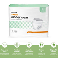 McKesson Classic McKesson UWELG Classic Light Absorbent Underwear, Large (CS/4)