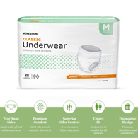 McKesson Classic McKesson UWEMD Classic Light Absorbent Underwear, Medium (CS/4)