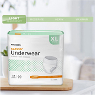 McKesson Classic McKesson UWEXL Classic Light Absorbent Underwear, Extra Large (BG/14)