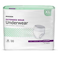 McKesson UWEXTXL-McKesson Extended Wear Maximum Absorbent Underwear, Extra Large, Underwear (BG)