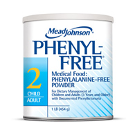 Phenyl-Free 2 Mead Johnson 891301 Phenyl-Free 2 Vanilla Medical Food for Management of PKU, 1 lb Can (EA/1)